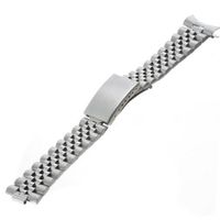 Republic Curved End Stainless Steel Band, Silver, Size 20 mm