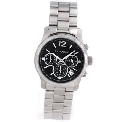Republic Stainless Steel Chronograph , Silver