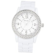 Republic White Resin Strap Glitz RP1088