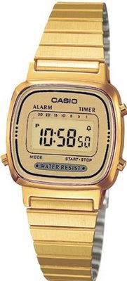 uRetro Casio LA-670WEGA-9EF Ladies Collection Gold 