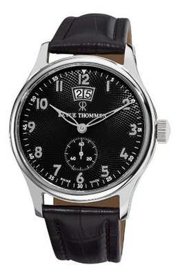 Revue Thommen 16060.2537 Air speed Black Leather Strap Big Date