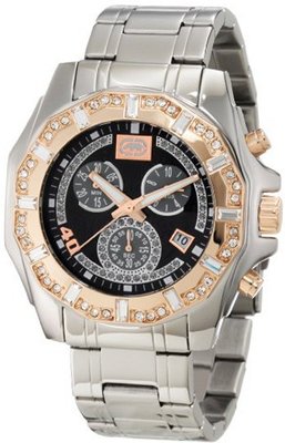 Rhino by Marc Ecko E8M056MV Stone on Metal Three-Eye Chronograph