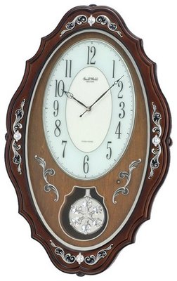 RHYTHM Wooden Pendulum CMJ462CR06