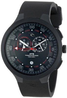 Rip Curl A1103 - BLK K38 Tidemaster Silicone Black Analog Tide Surf