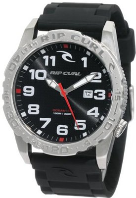 Rip Curl A2444-BLK Cortez Two XL Polyurethane Stainless-Steel Sport Bezel