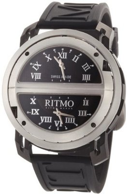 Ritmo Mundo 201/2 SS BLK Quartz Persepolis Triple Time Zone Orbital Case