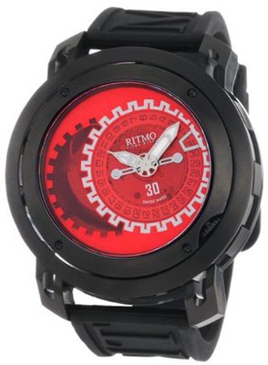 Ritmo Mundo 202/3 Red Black Persepolis Dual-Time Exhibition Automatic