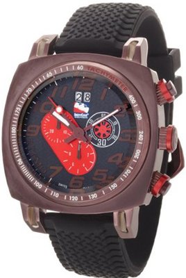 Ritmo Mundo 221 Brn Red INDYCAR Series Quartz Chrono with Brown Ion-Plating Case