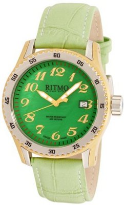 Ritmo Mundo 233 YG Green MOP Extreme Quartz Mother-Of-Pearl Dial