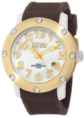 Ritmo Mundo 242 White YG Carnival Sport Quartz on Rubber Strap