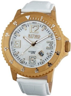 Ritmo Mundo 313 YG White Hercules Titanium Automatic Mother-Of-Pearl Dial