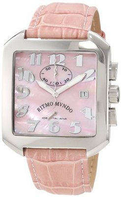 Ritmo Mundo Unisex 608/4 Pink Mother of Pearl Classic Quartz Chronograph