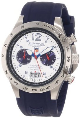 River Woods RWC 1 L WD SCBL Chronograph Blue Rubber Strap