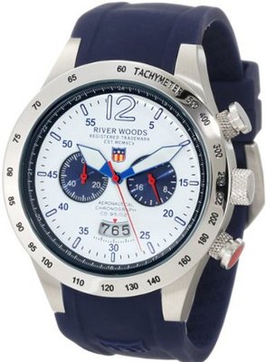 River Woods RWC 1 M WD SCBL Chronograph Blue Rubber Strap