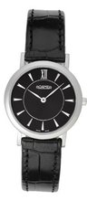 Ladies/ Stainless Steel Roamer Quartz/Battery on Black Leather Strap with Sapphire Glass. BL52.14ROX