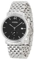 Roamer Odeon Quartz with Black Dial Analogue Display and Silver Stainless Steel Bracelet 931853 41 55 90