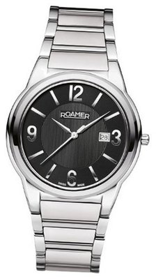 Roamer of Switzerland 507980 41 55 50 Swiss Elegance Black Dial Stainless Steel Date
