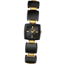 Roamer of Switzerland 672953 98 55 60 Ceramic Square Black Ceramic Gold PVD Diamonds