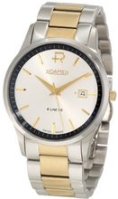 Roamer of Switzerland 715833 47 15 70 R-line Gold IP Silver Dial Steel Date