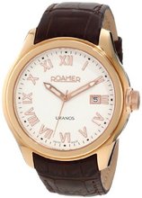 Roamer of Switzerland 938833 49 22 09 Uranos Rose Gold PVD Luminous White Dial Date