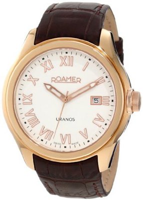 Roamer of Switzerland 938833 49 22 09 Uranos Rose Gold PVD Luminous White Dial Date