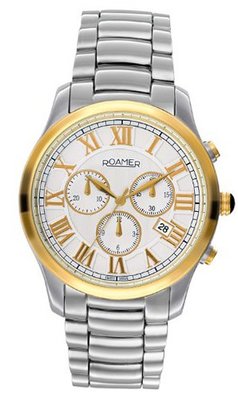 Roamer Osiris Chrono Quartz with White Dial Chronograph Display and Silver Stainless Steel Bracelet 530837 47 12 50
