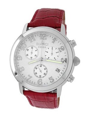 Roberto Bianci 1822_WHT_REDBND Swiss Chronograph Date