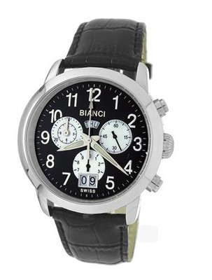 Roberto Bianci 1857LEA_BLK_BLK "Eleganza" Chronograph
