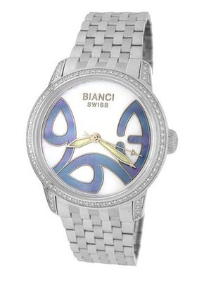 Roberto Bianci 1858DIA_WHTMOP_BLNUM Diamond Accented Mother of Pearl