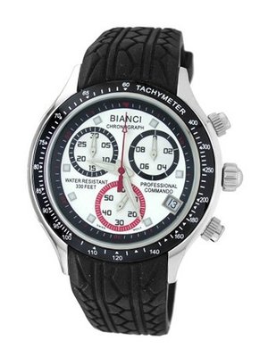 Roberto Bianci 7026RBGUN_SIL "Professional Commando" Chronograph Rubber