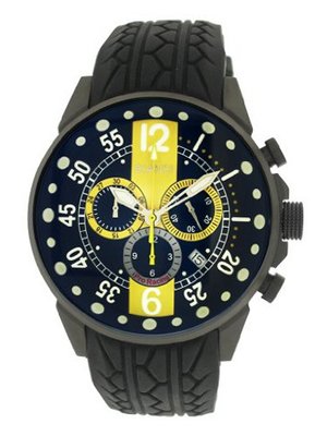 Roberto Bianci 7098mrub-gun_blkyel Pro Racing Analog Display Analog Quartz Black