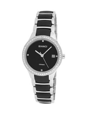 Roberto Bianci Bella Ceramic with Zirconia Studded Bezel-B294BLK