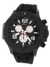 Roberto Bianci Sports Chronograph Black Plated with Black Face and Rubber Band-5505C