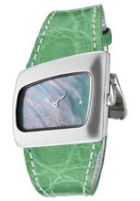 Curvi Green Mother of Pearl Dial Green Crocodile