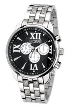 Just Cavalli Earth Chronograph R7273681025 with Quartz Movement, Stainless Steel Bracelet and Black Dial