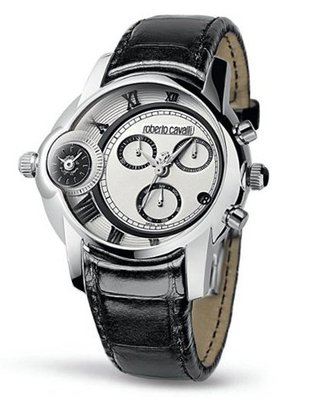 Roberto Cavalli Caracter - Dual-Time Chronograph Silver