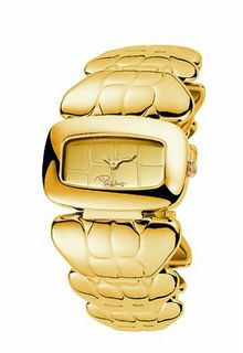 Roberto Cavalli Coco - Gold Plated Croco-style Bracelet Dress