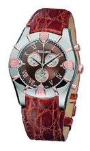 Roberto Cavalli Diamond Chronograph R7251616055 with Crocodile Band and Brown Dial