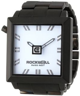 Rockwell Time Unisex FS103 50mm2 Black Plated Stainless Steel and White