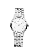 Rodania Swiss Elios Quartz with White Dial Analogue Display and Silver Stainless Steel Bracelet RS2504640