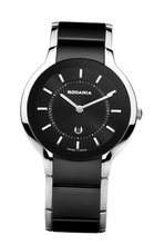 Rodania Swiss Mystery Quartz with Black Dial Analogue Display and Black Ceramic Bracelet RS2451746