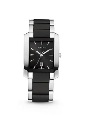 Rodania Swiss Mystery Quartz with Black Dial Analogue Display and Black Ceramic Bracelet RS2452244