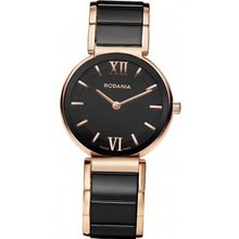 Rodania Swiss RS25062.44 Ladies Rose and Black VV1 Ceramic