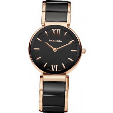 Rodania Swiss RS25062.44 Ladies Rose and Black VV1 Ceramic