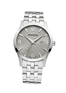 Rodania Swiss Sport 100 Quartz with Grey Dial Analogue Display and Silver Stainless Steel Bracelet RS2506548