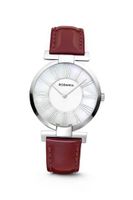 Rodania Swiss Tyara Quartz with Mother of Pearl Dial Analogue Display and Red Leather Strap RS2507725