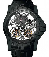 Roger Dubuis Excalibur Skeleton Double Flying Tourbillon in black titanium