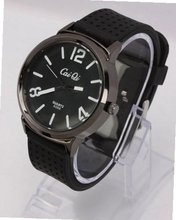 RoKo Charming White Pointer Round Steel Case Silicone band Quartz Wrist