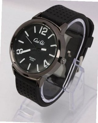 RoKo Charming White Pointer Round Steel Case Silicone band Quartz Wrist