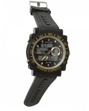 RoKo Fashion Multifunction Waterproof PU Band Plastic Case Sport Diving Wrist Black